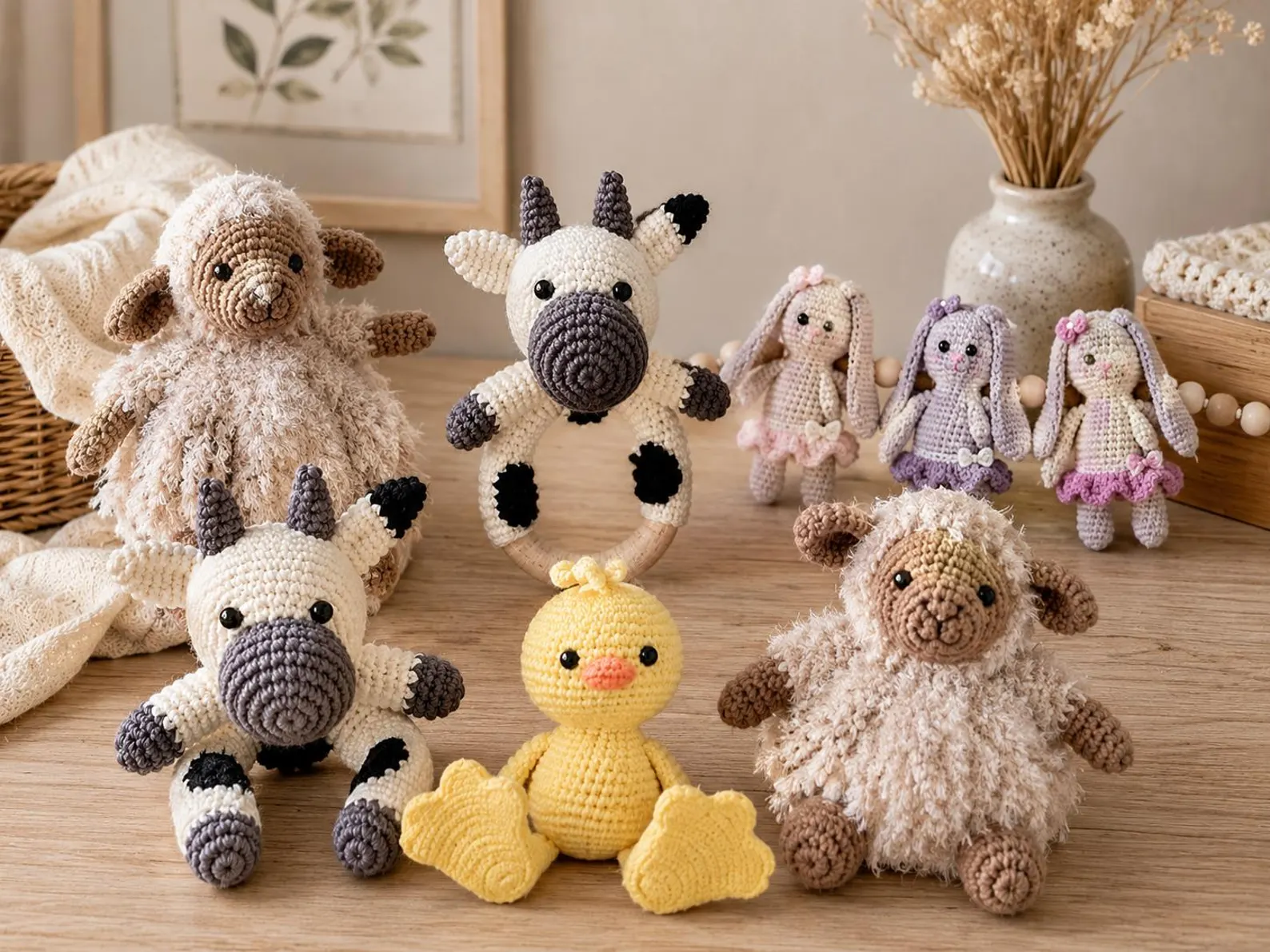 10 Mini Animal Crochet Patterns Bundle