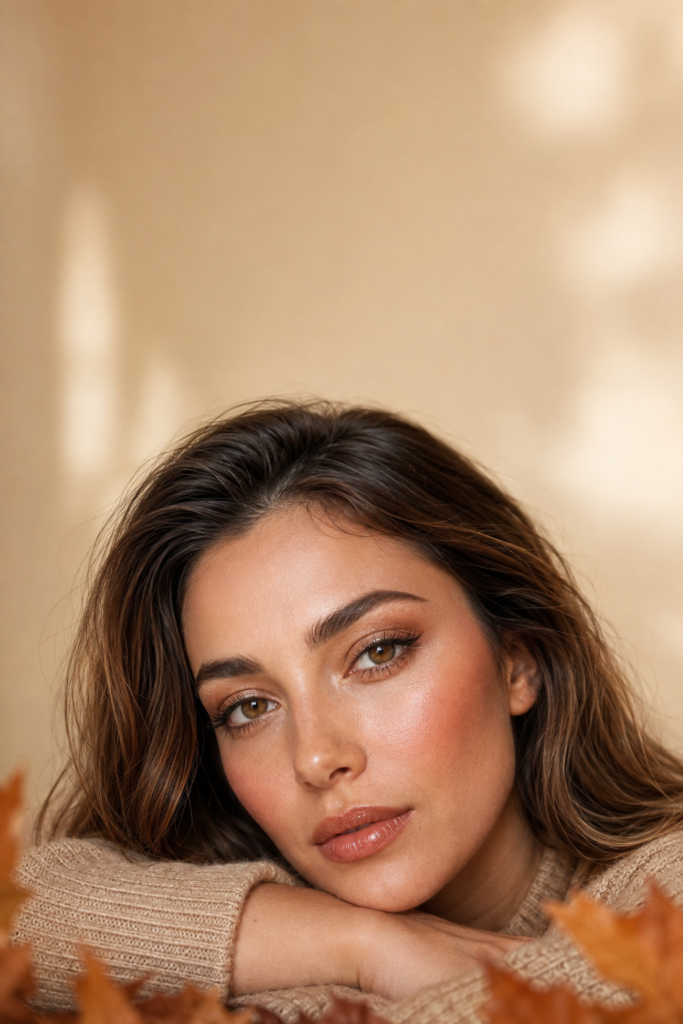 Soft Autumn Glow Makeup Portrait