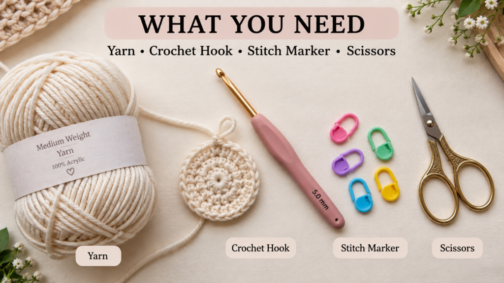 Crochet Essentials Flat Lay